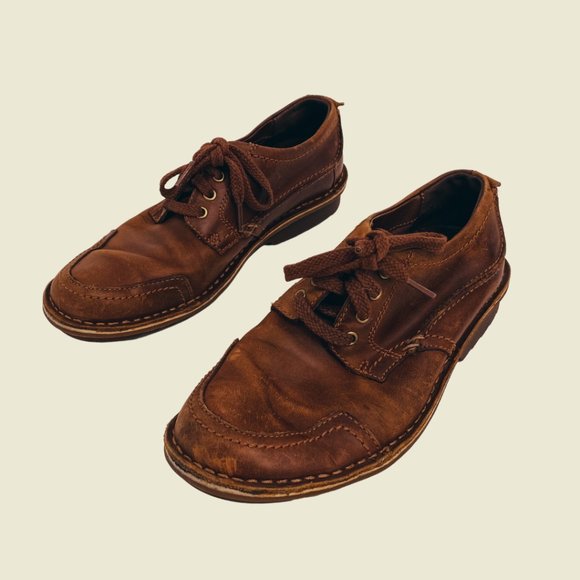 Clarks Shoes - Clarks Genuine Leather Lace Up Loafer Shoes 7
